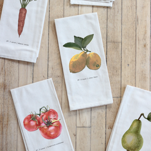 Organic Handmade Screen-Printed 100% Cotton Kitchen Towel - Set of 2 –  Verte Mode